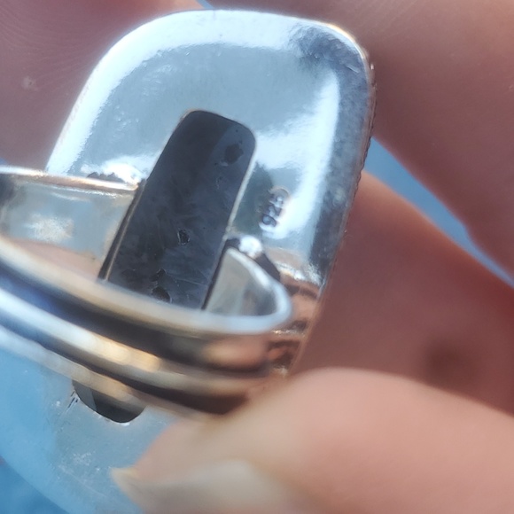 New Overzized Solar Quartz Agate 925 Silver Ring. - Picture 8 of 12